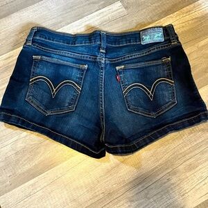 Levi's Blue Jean Shorts with Classic Cuffed Hem